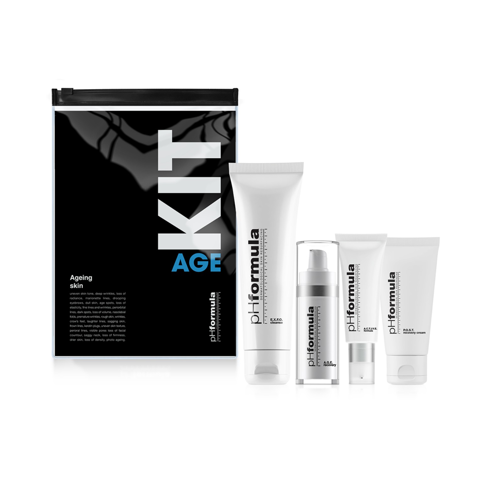 pHformula AGE Resurfacing Kit met vier verzorgingsproducten